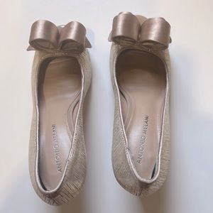 Beautiful Antonio Melani shoes, Gold/Champagne, 7.5 size.